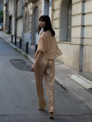 Honey Sequin Trousers