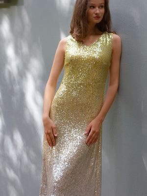 Gold Sequin Dress