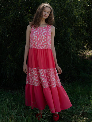 Sienna Coral Maxi Dress