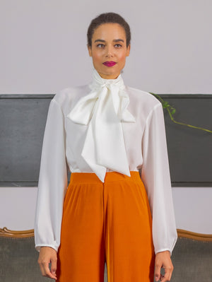 Marianna Bow White Blouse