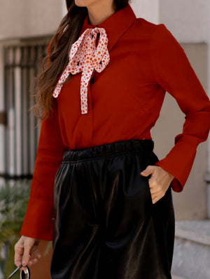 Valentina Red Blouse