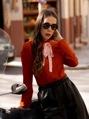 Valentina Red Blouse