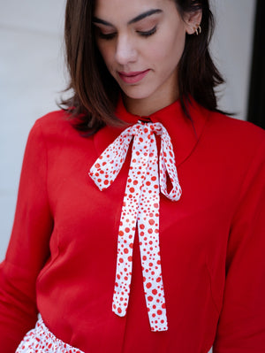 Valentina Red Blouse