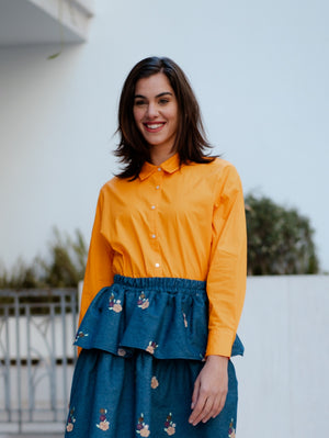 Iris Orange Blouse