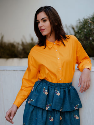 Iris Orange Blouse