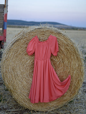 Belle Coral Midi Dress Damodastories Collection
