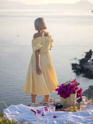 Belle Coral Midi Dress Damodastories Collection